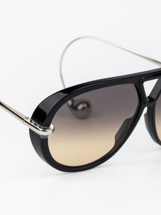 Bottega Veneta Women Sunglasses Black Silver Brown Gradient BV1273S 010 main image 12